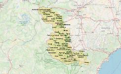 Mapa en occitan de las comunas d'Itàlia