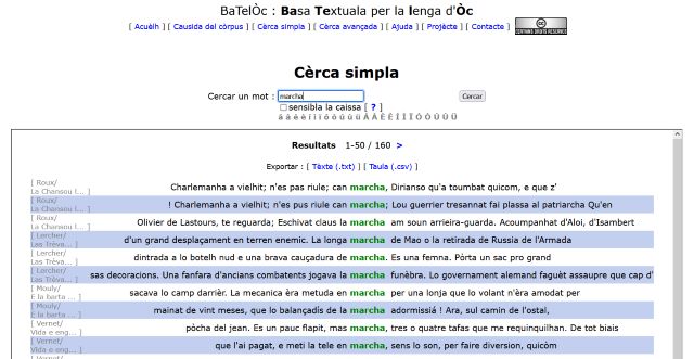 BaTeLÒc, base textuelle occitane.