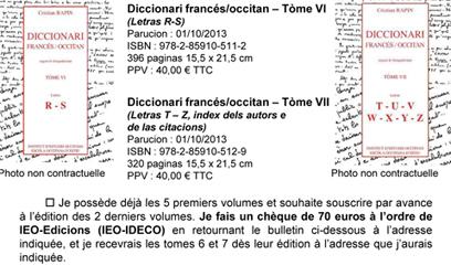 Diccionari francés-occitan segon lo lengadocian