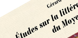 Études sur la littérature occitane du Moyen-Âge