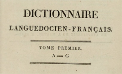 Diccionari lengadocian-francés de Pierre-Augustin Boissier de Sauvages